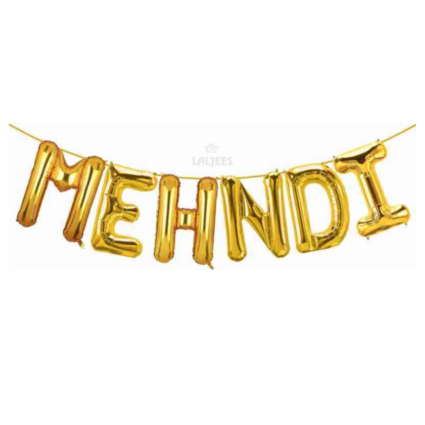 Mehndi Ceremony Foil Balloons Banner