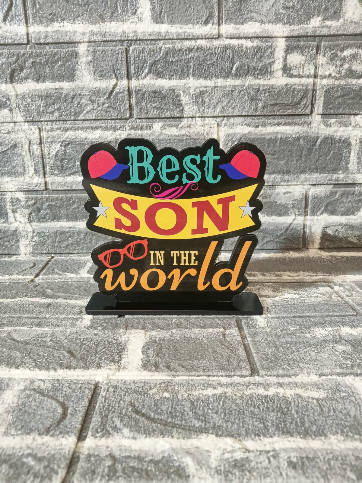Best Son in the World – MDF Standee (6") | Gift for Your Champion