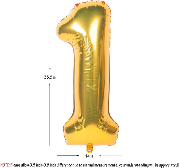 Number Foil 16"-18" Golden