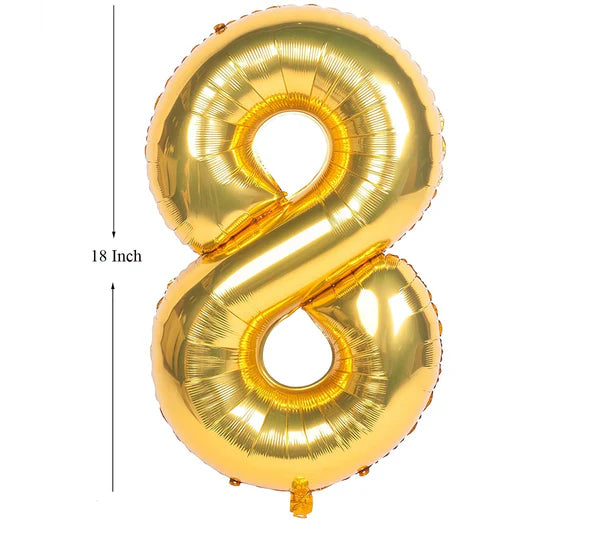 Number Foil 16"-18" Golden