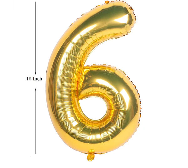 Number Foil 16"-18" Golden
