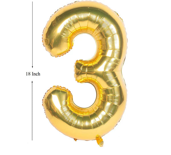 Number Foil 16"-18" Golden