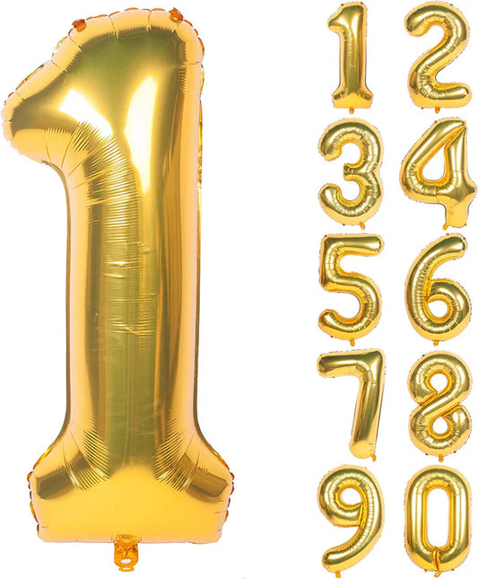 Number Foil 16"-18" Golden