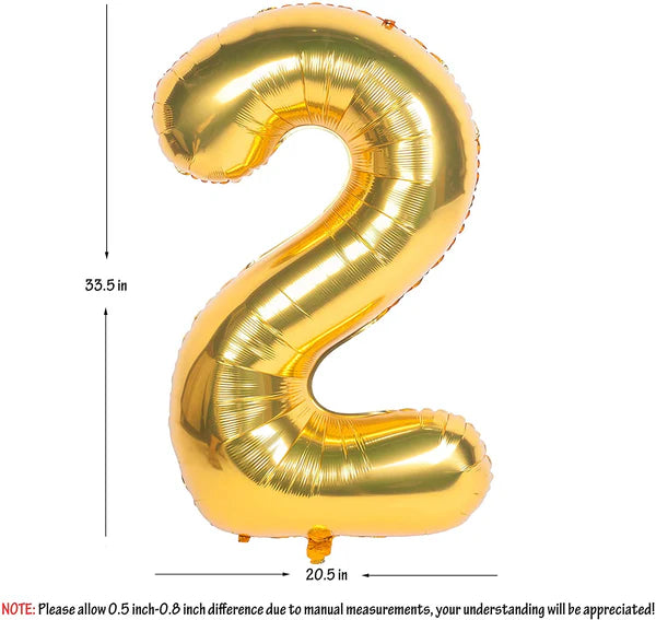 Number Foil 16"-18" Golden