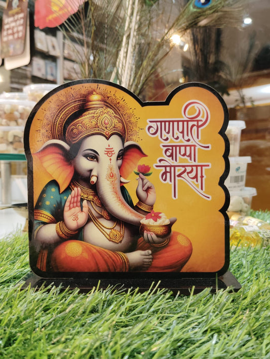 Ganesh Ji MDF Standee – Bless Your Home with Positivity Ganpatti Bappa Maurya