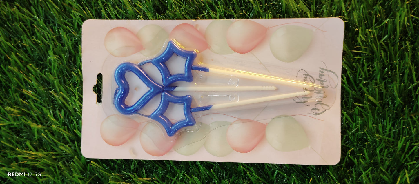 Candle Set of 3 star and heart